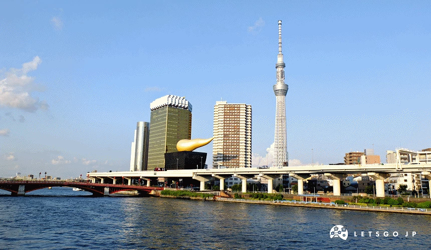 駒形橋、晴空塔與朝日啤酒地標
