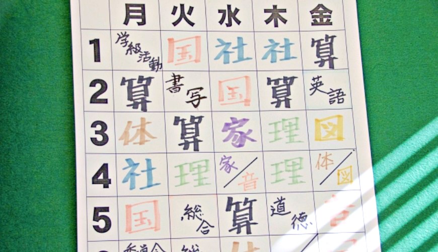 日本星期時間表