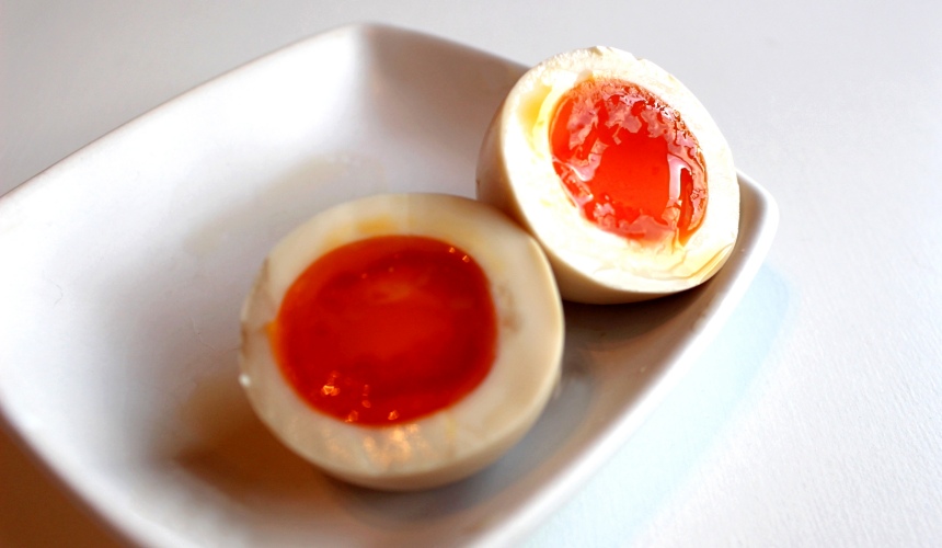 日本拉麵店菜單「味玉」形象圖