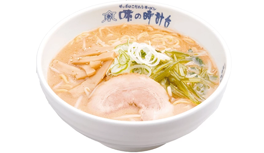 有筍絲、蔥花、叉燒等配料的味增拉麵