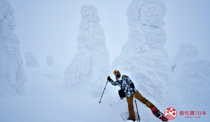 八甲田山樹冰「雪怪」景觀,旅人合影留念
