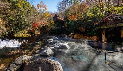 黑川溫泉裡的旅館內部溫泉