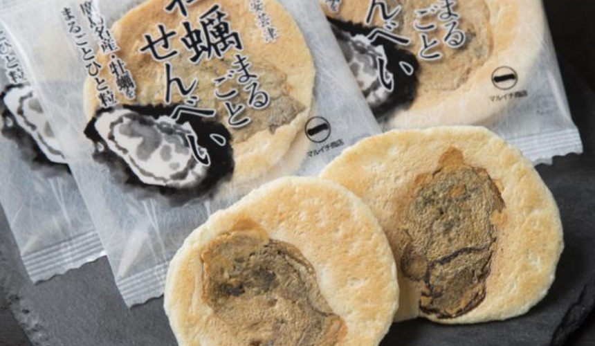 廣島縣推薦必買伴手禮マルイチ商店「牡蠣仙貝」