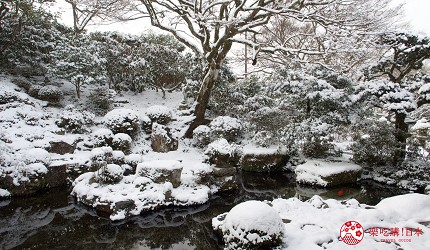 日本關西京都雪景景點推介推薦日本冬天景點冬季必去京都下雪點燈打卡金閣寺清水寺貴船神社寶泉院三千院實光院上賀茂神社東福寺嵐山妙滿寺雪之庭介紹文章實光院庭園雪景圖