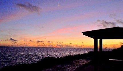 宮古島的夕陽海景