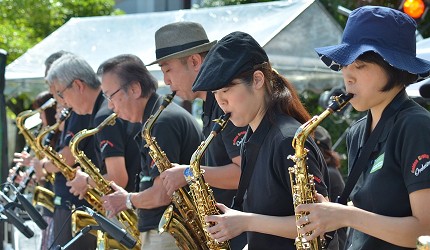 日本秋天仙台爵士音樂節吹奏示意圖