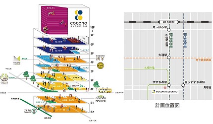 北海道札幌市中心商業設施「COCONO SUSUKINO」