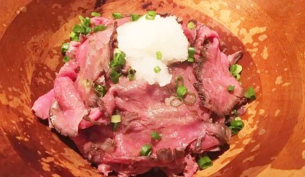 「和牛與葡萄酒 Fouco」烤牛肉丼