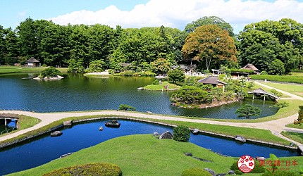 岡山後樂園庭園景致,日本三大名園之一,四季皆美
