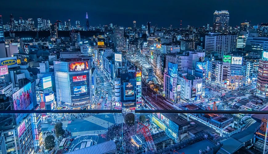 東京都澀谷夜景