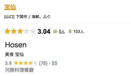 山口美食推薦山口美食餐廳介紹評價山口必吃美食餐廳清單山口必食美食推介寶仙萩河豚瓦片燒蕎麥麵劍先烏賊蜜柑鍋山口美食地圖推薦文章【下關美食－河豚】美食「寶仙圖