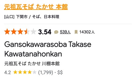 山口美食推薦山口美食餐廳介紹評價山口必吃美食餐廳清單山口必食美食推介寶仙萩河豚瓦片燒蕎麥麵劍先烏賊蜜柑鍋山口美食地圖推薦文章【下關美食－瓦片燒蕎麥麵元祖瓦片蕎麥麵「TAKASE」圖