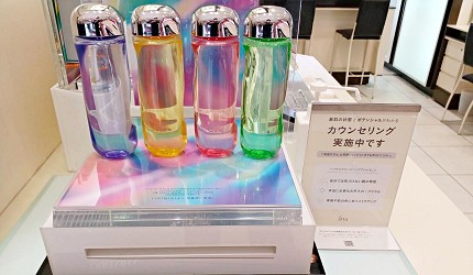 IPSA專櫃展示，主打流金水與卸妝水，大和香林坊店人氣品牌