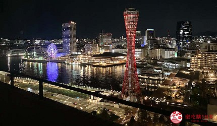 神戶大倉飯店房間景色可看到神戶塔夜景