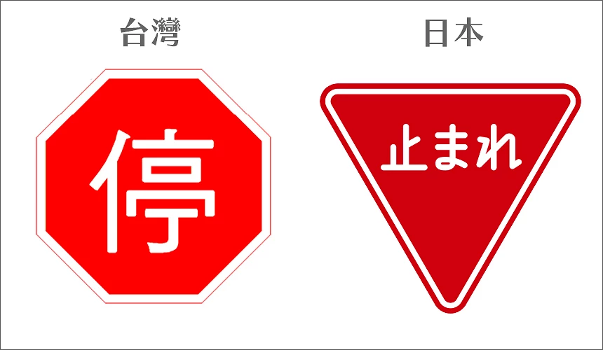 台灣的停車再開及日本的停車標誌