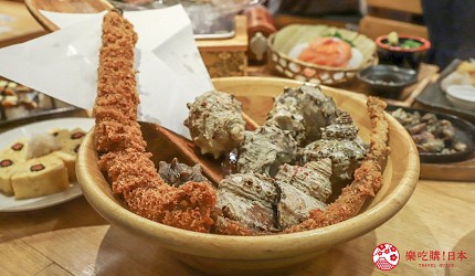 海鮮居酒屋「海風土」的料理牛蒡纏炸太刀魚