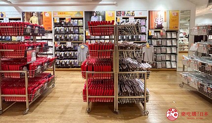 東京池袋東武百貨店的店家「UNIQLO」HEATTECH的內搭衣相當豐富