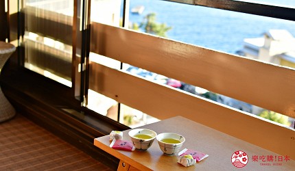 湯宿一番地介紹文章豪華和風雙床窗邊景致