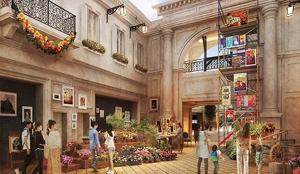 沉浸式體驗樂園「IMMERSIVE FORT TOKYO」內的歐式裝潢