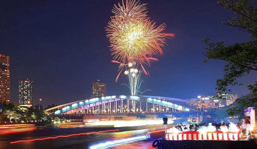 天神祭奉納花火示意圖A