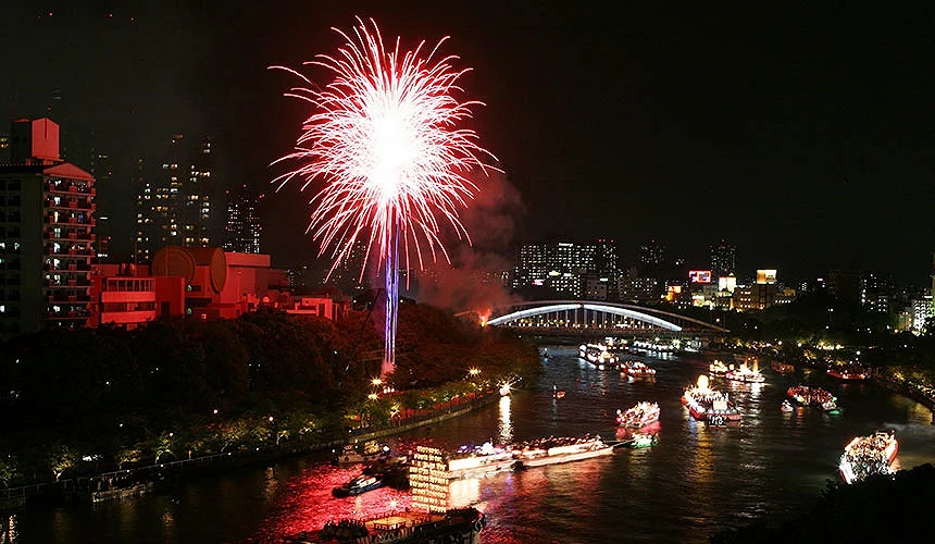 天神祭奉納花火示意圖B