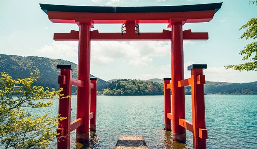 神奈川箱根神社鳥居圖