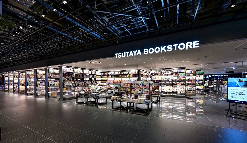 東京澀谷新地標Shibuya Sakura Stage四樓的TSUTAYA BOOKSTORE外觀