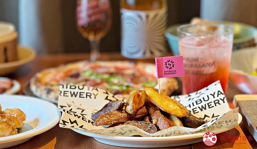 東京澀谷新地標Shibuya Sakura Stage四樓的「SHIBUYA BREWERY」的北海道產炸薯條