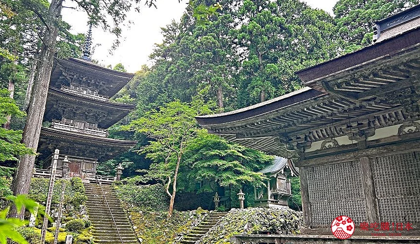 同為國寶的三重塔與本堂