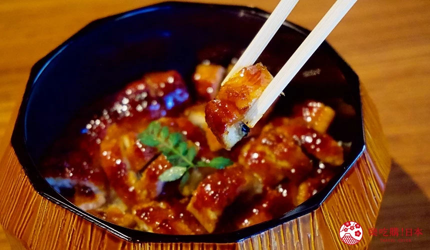 使用指宿溫泉水養殖的鰻魚,口感Q彈、醬汁也很下飯