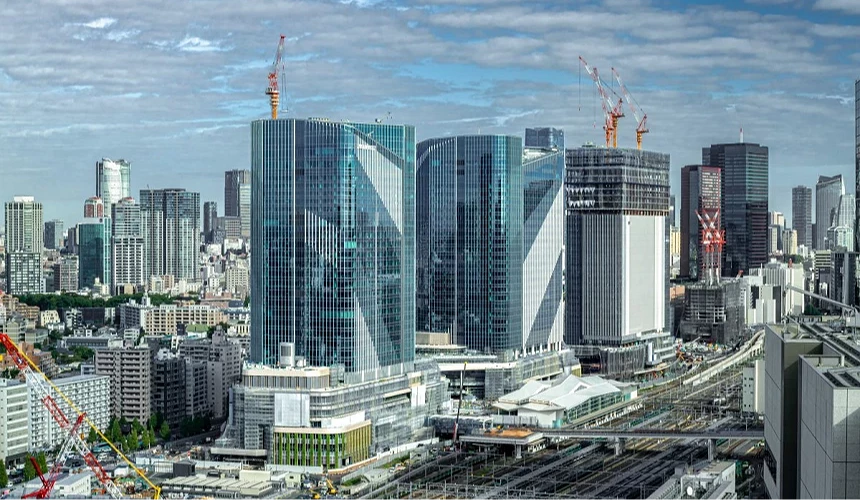 東京高輪 GATEWAY CITY 建築中樣貌
