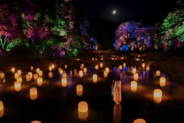 日本最新 teamLab 幽谷隱田跡：藝術結合住宿，豪華露營與露天溫泉必去