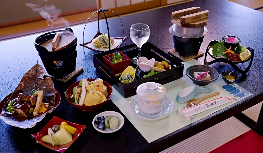 以善通寺市特產食材製成的「精進料理」