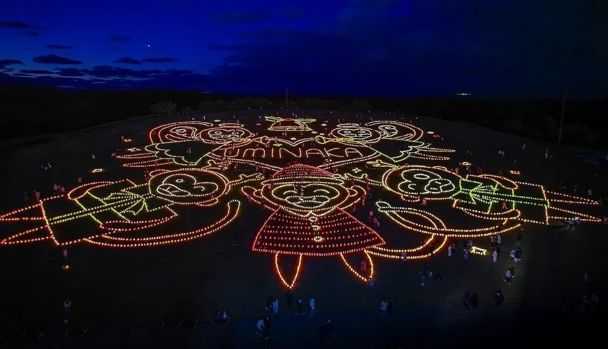 海之中道海濱公園2023年的蠟燭設計