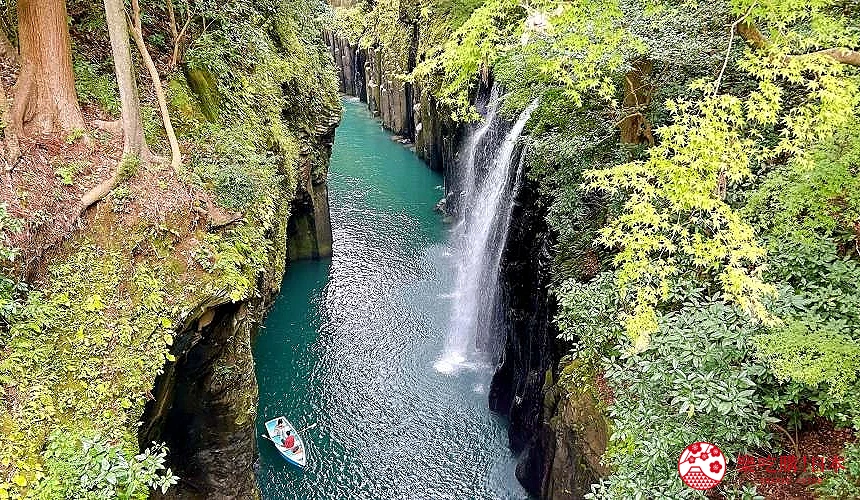 從上方眺望高千穗峽美景