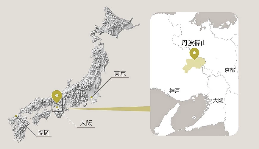 丹波篠山市地理位置