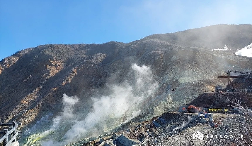 大涌谷的火山景觀