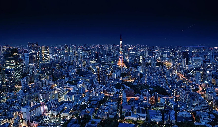 眺望整個城市的唯美夜景