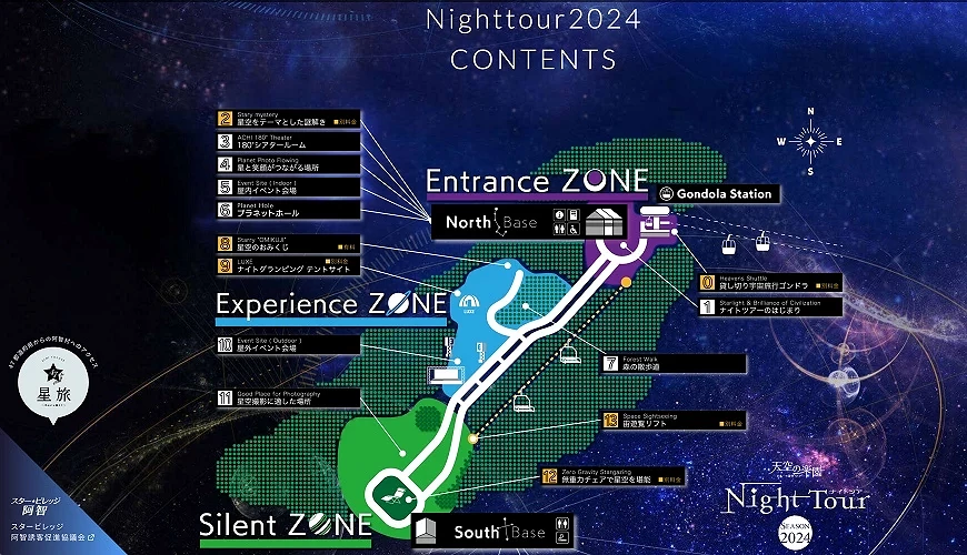 「星空樂園」有三大主題區