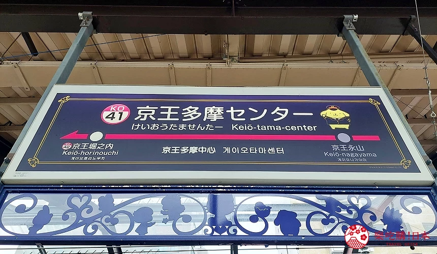 京王電鐵京王線一日券推薦景點京王多摩中心站告示牌