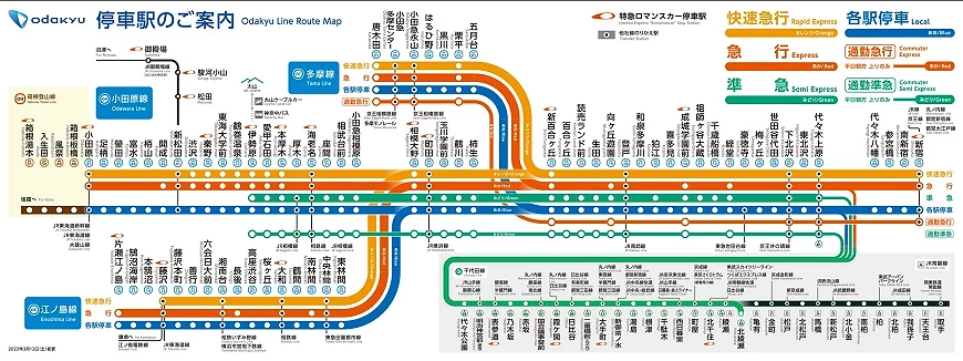 小田急線小田急電鐵完全攻略小田急線路線圖