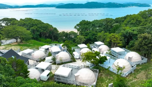 「last piece 糸島」圓頂帳篷設備齊全、木屋設浴缸，高級露營來福岡！