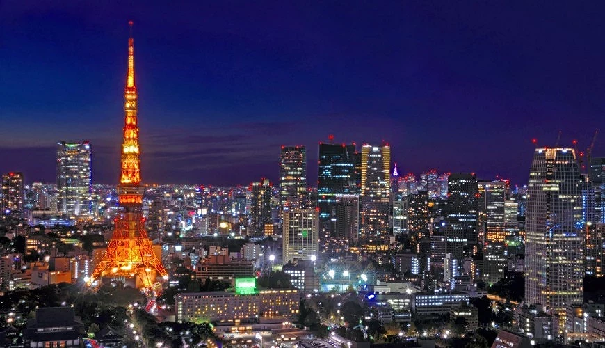 從「世界貿易中心展望台(已停業)」眺望東京鐵塔夜景