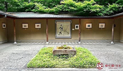 嵐山大河內山莊的傳次郎紀念館內部景觀