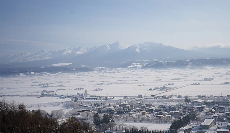 北星滑雪場山上可以眺望城市