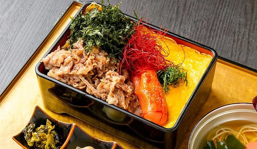 「神樂 kagura」招牌料理「和牛明太子御膳」