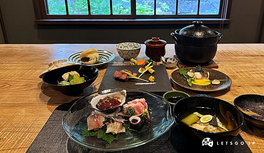 溫泉旅館的會席晚餐有在地海產與和牛等