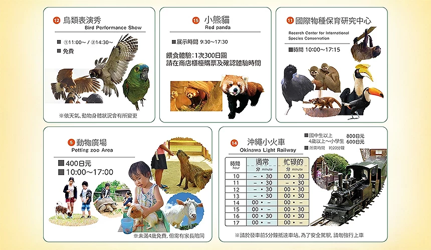 「NEO PARK」各區域的營業時間與互動時間