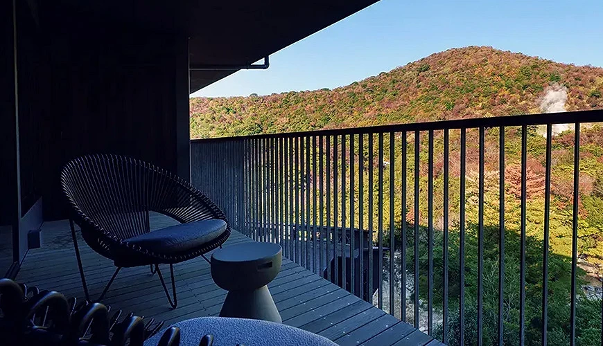 雲仙宮崎旅館一往外看盡是美景
