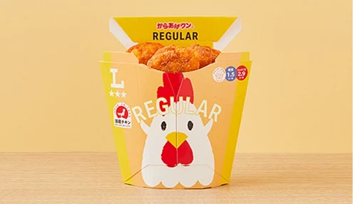 日本 LAWSON 原味黃色包裝的炸雞君